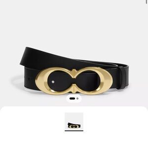 COACH Black and Gold Women's Belt